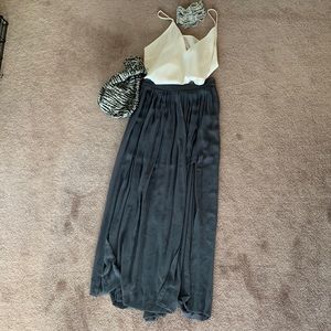 ZARA WOMAN Sheer Long Skirt with Dual Front Slits